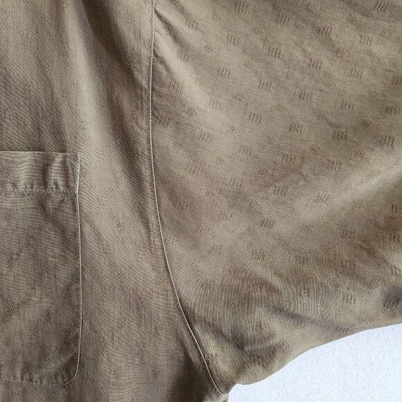 Tommy Bahama Silk Button Down Short Sleeved Shirt  Mens XL Relax Fit Brown - Picture 4 of 14